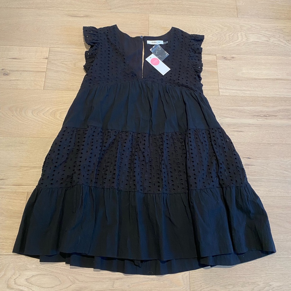 Honey ~ Mustard Seed Midnight Eyelet Dress